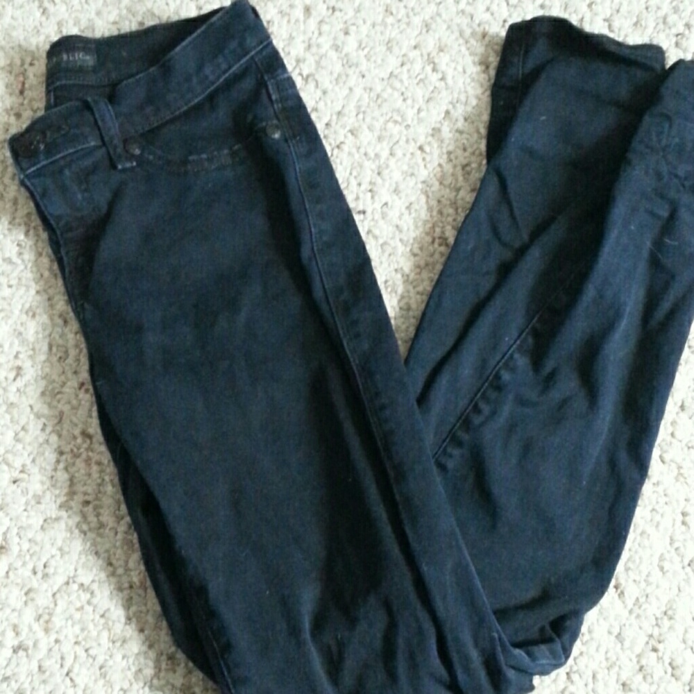 Rock & Republic Overdyed  Blue Skinny Jeans 4M